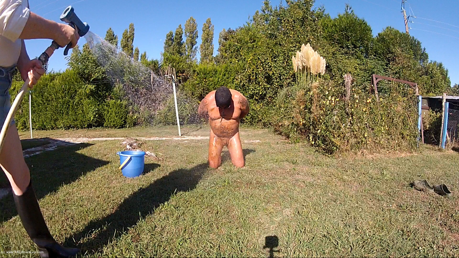 I Wash My Pig Slave Outdoor Pt1 - video